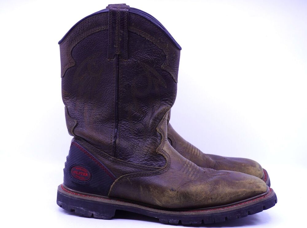 Oliver by Honeywell Men's Size 10.5 Soft Square Toe Western Work Boot OL10002